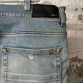 Amiri Plain Light Blue Shotgun Denim Jeans Sz 36