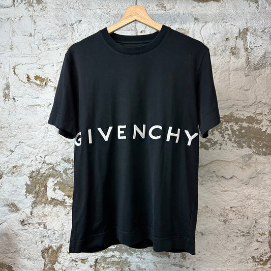 Givenchy White Spellout Black T-shirt Sz M