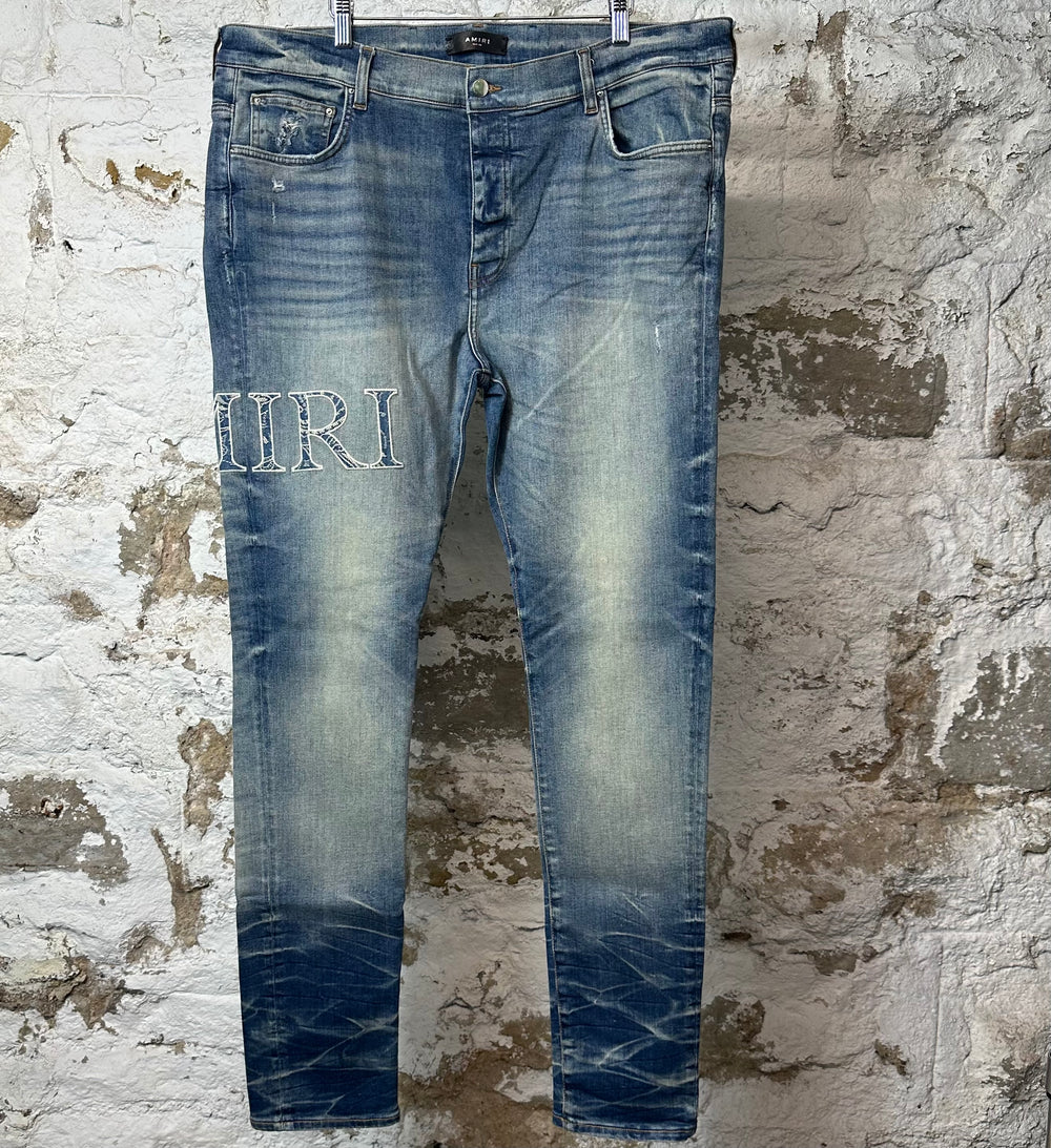Amiri Core Logo Blue Denim Jeans Sz 40