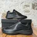 Prada Americas Cup Nero Leather Sneaker Sz 8 DS