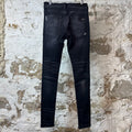 Amiri MX1 Brown Plaid Flannel Black Denim Jeans Sz 29