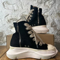 Rick Owens Jumbo Lace Abstract Black Milk Sneaker Sz 12 (45)