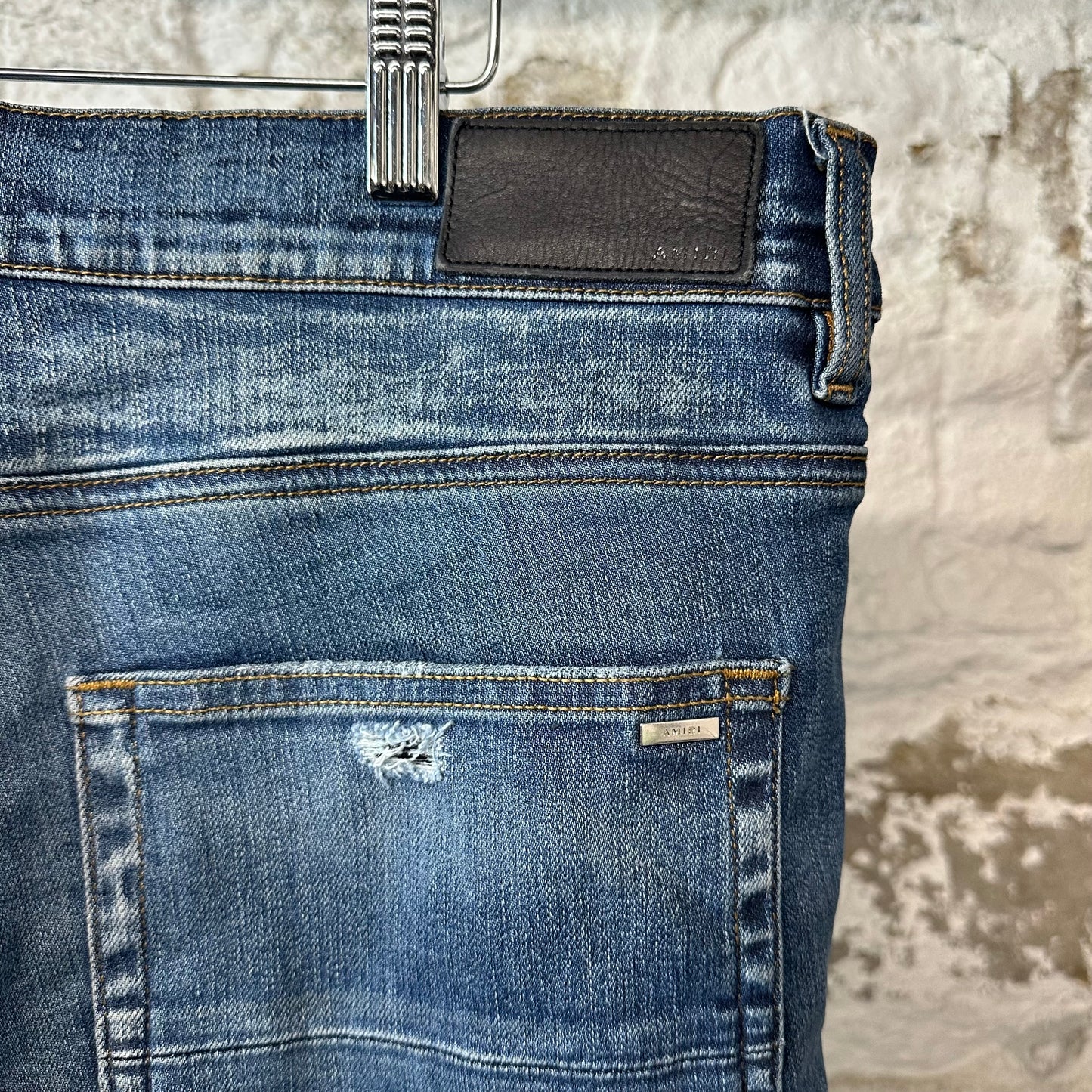 Amiri Plain Dark Blue Denim Jeans Sz 38