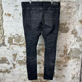 Amiri Sequen Thrasher Black Denim Jeans Sz 40