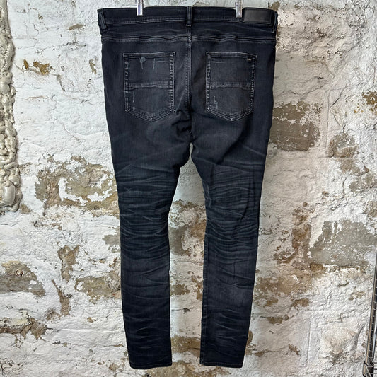 Amiri Sequen Thrasher Black Denim Jeans Sz 40