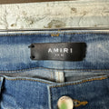 Amiri MX1 Sky Blue Cream Blue Denim Jeans Sz 30