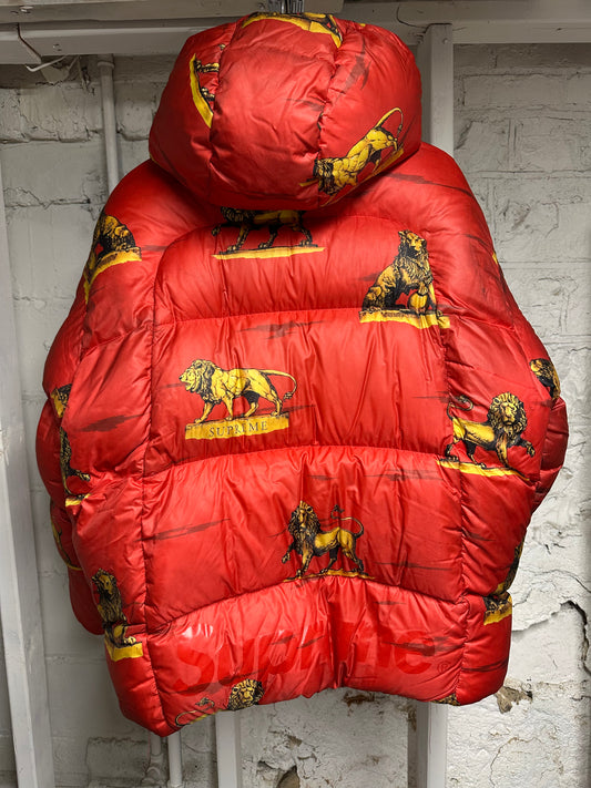 Supreme Lion Puffer Jacket Sz M