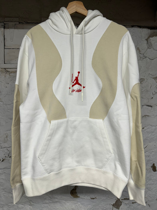 Off-White Jordan Cream Beige Hoodie Sz S