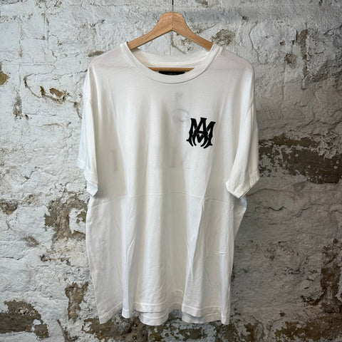 Amiri Black AM T-shirt White Sz L