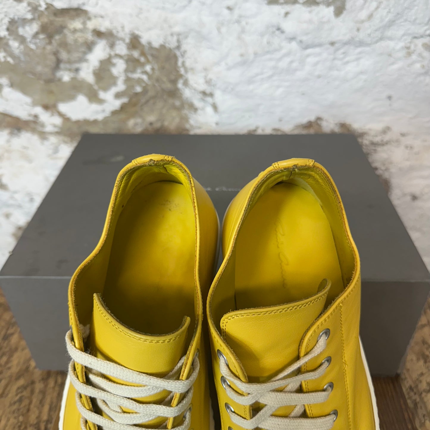 Rick Owens Porterville Lemon Milk Sneaker Sz 10.5 (43.5)