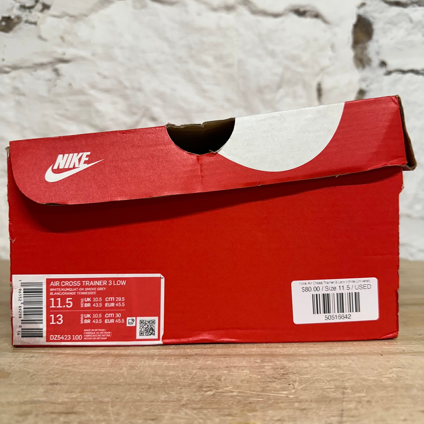 Nike Air Cross Trainer 3 Low White University Gold Sz 11.5