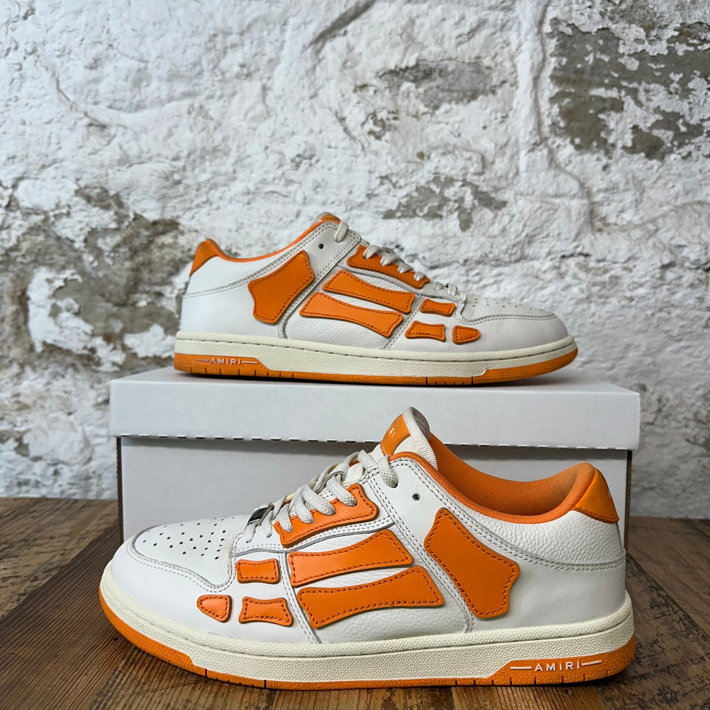 Amiri Orange Skeleton White Sneaker Sz 11 (44) No Box