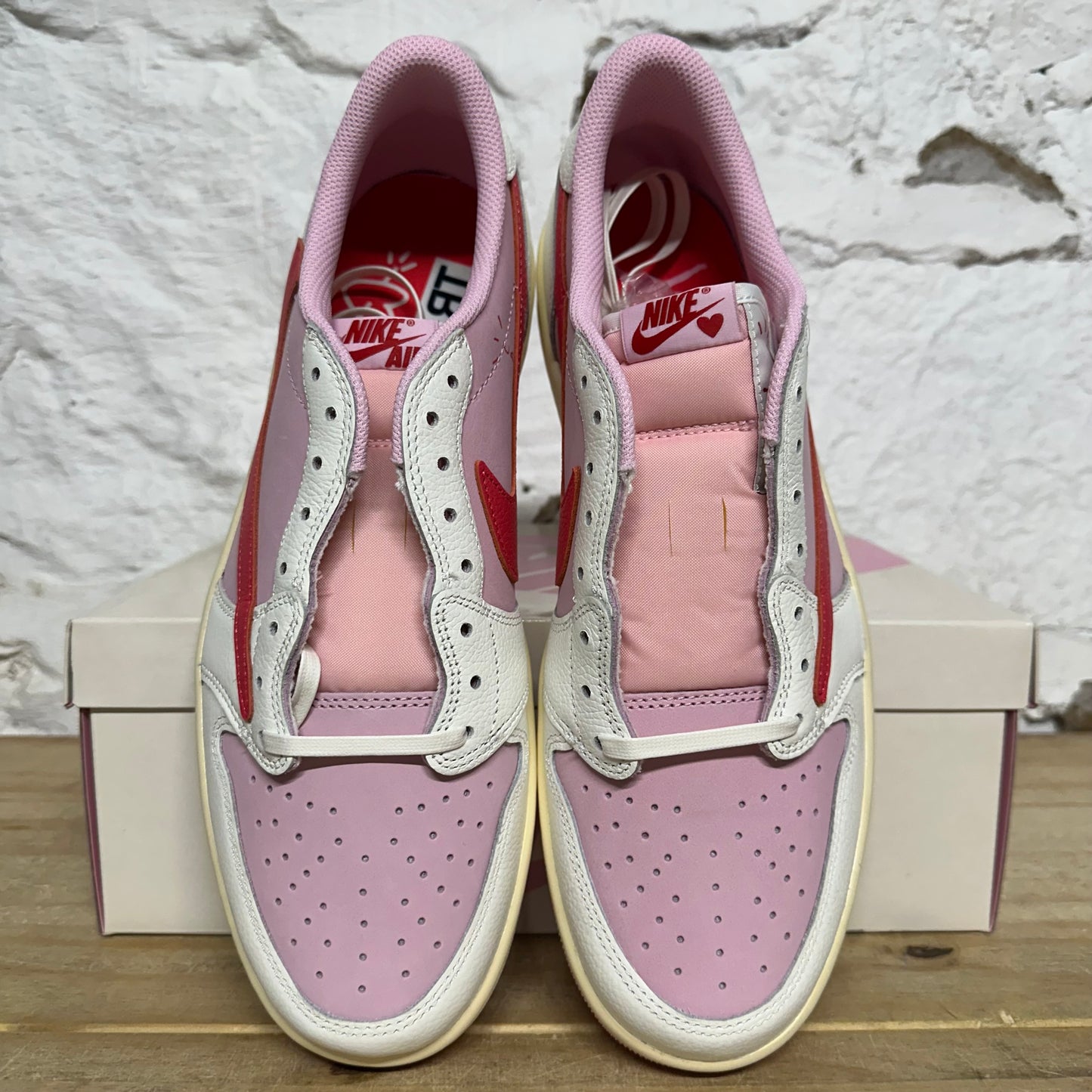 Air Jordan 1 Low Travis Scott Sail Tropical Pink Sz 12 DS