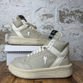 Rick Owens High TURBOWPN Grey Cream Sneaker Sz 9