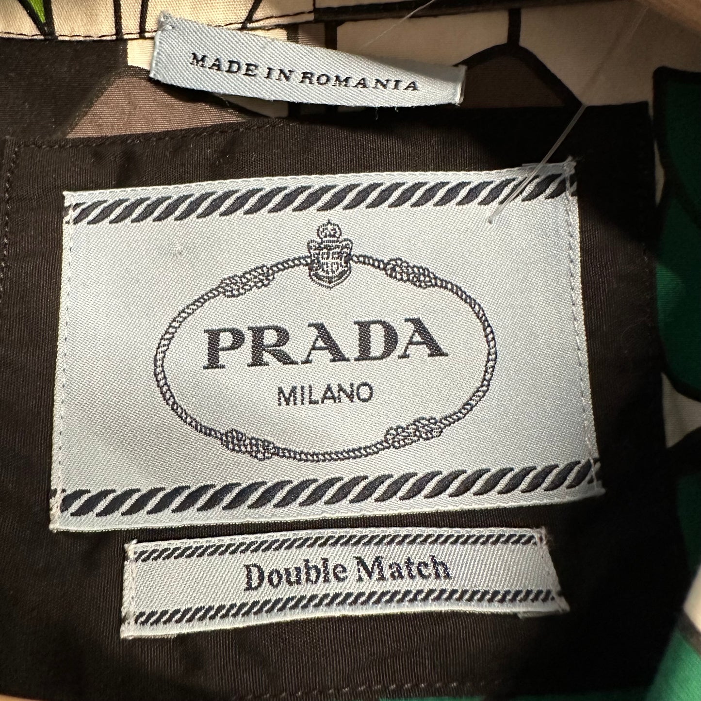 Prada Double Match Floral Button Up Shirt Sz XL