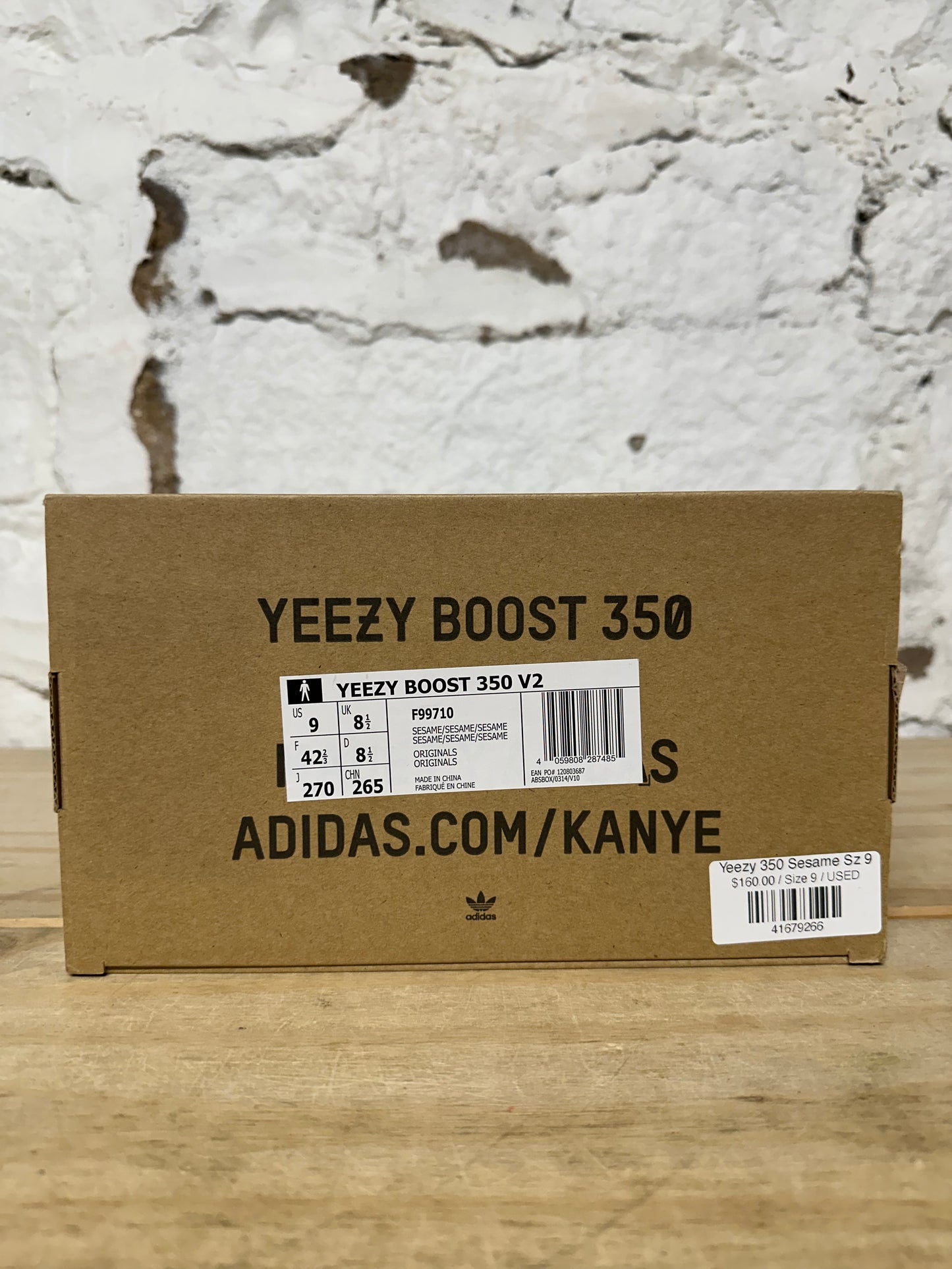 Yeezy 350 V2 Sesame Sz 9