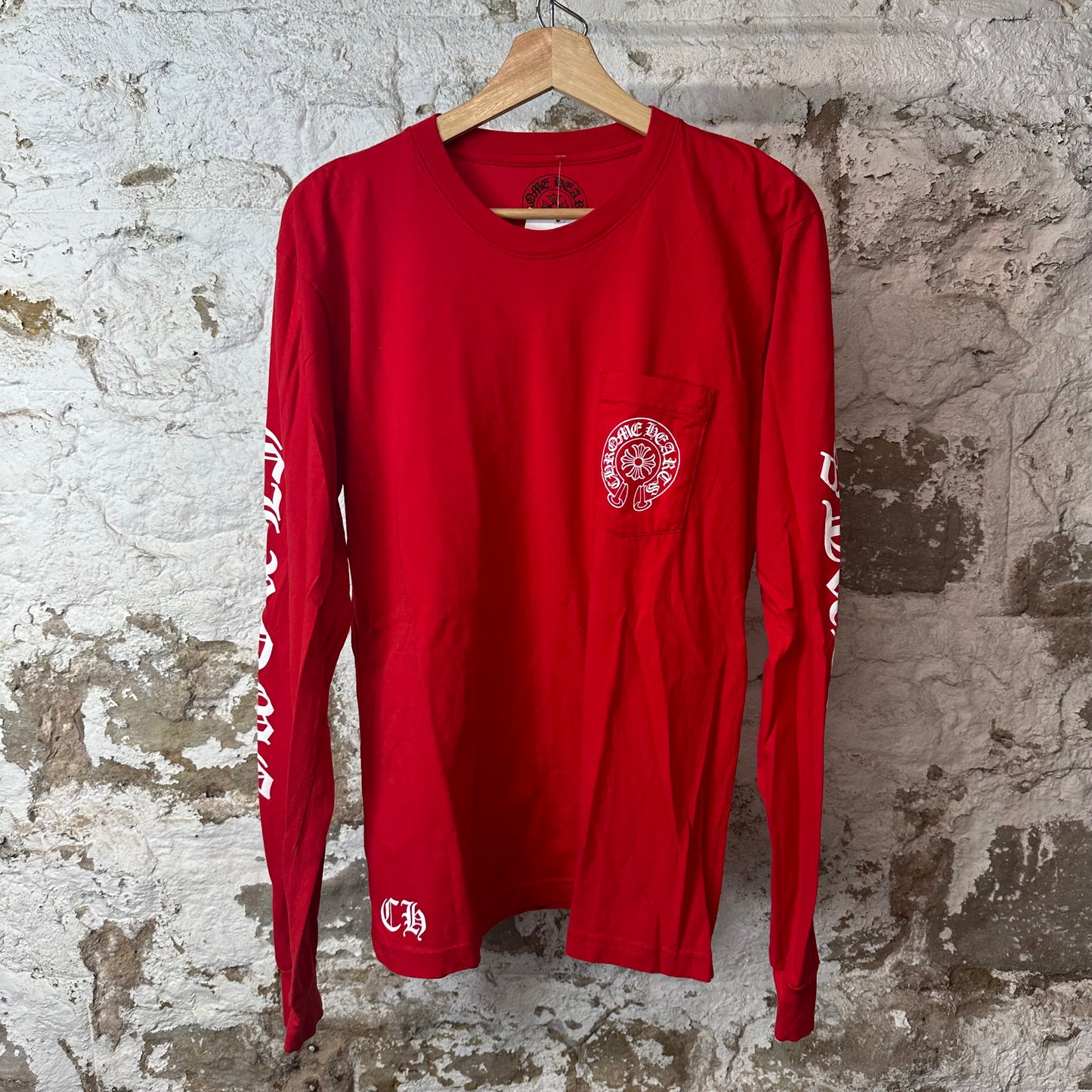 Chrome Hearts Red Scroll Red Long Sleeve Sz L