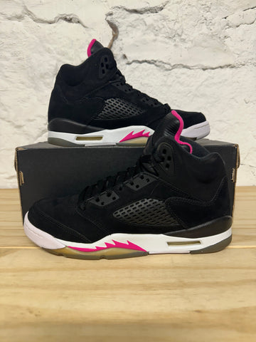 Air Jordan 5 Black Deadly Pink Sz 6Y