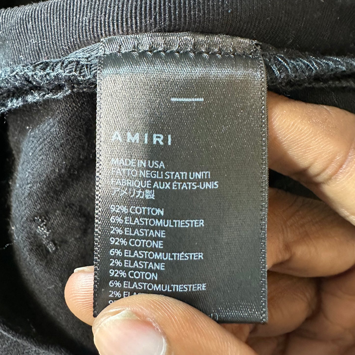 Amiri Multicolor Splatter Crystal Black Denim Jeans Sz 30