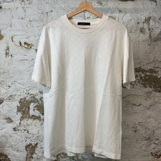 Louis Vuitton Marque White Damier T-shirt Sz L