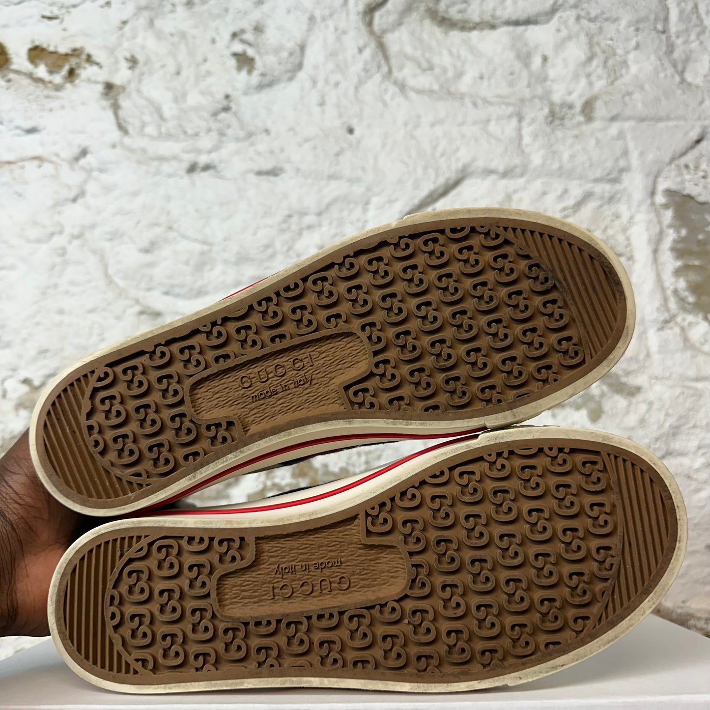 Gucci Tennis 1977 Blue Monogram Sneaker Sz 5 (37)
