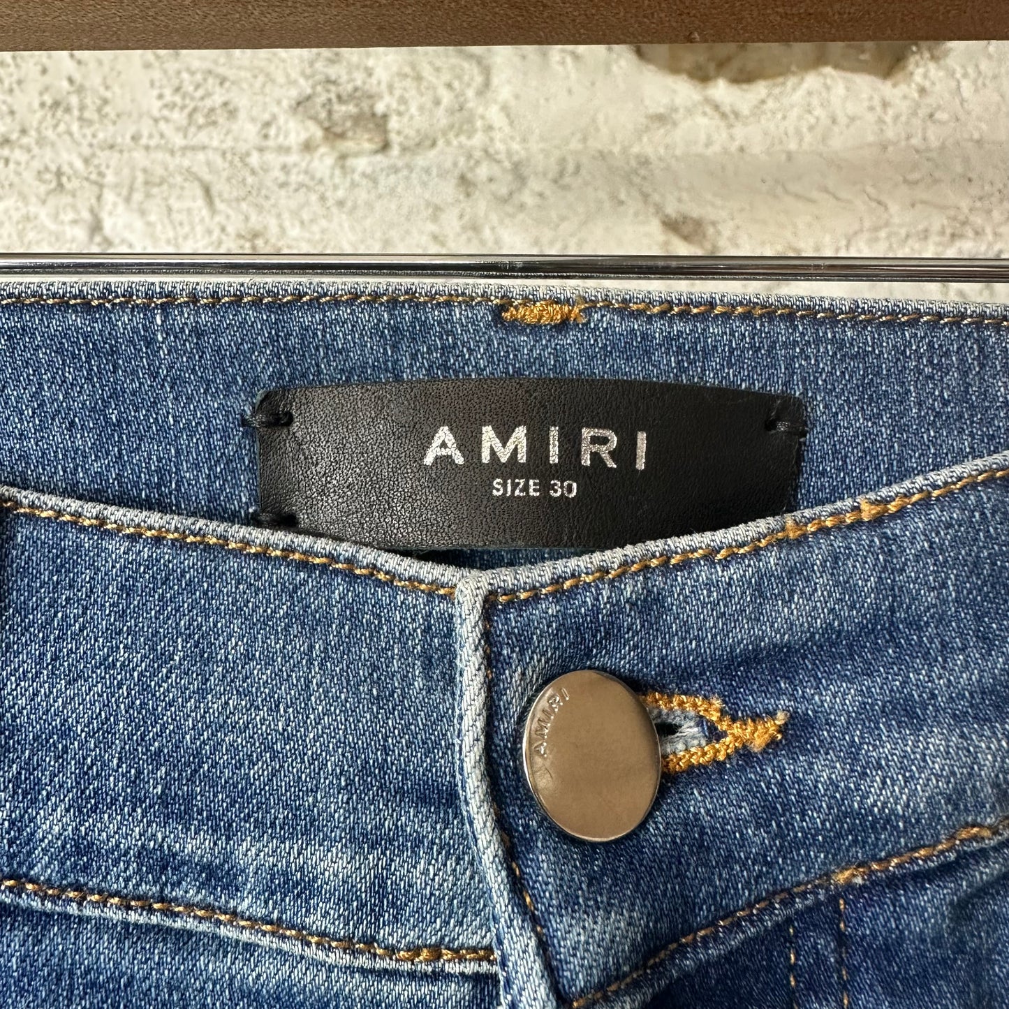 Amiri Plain Blue Denim Jeans Sz 30