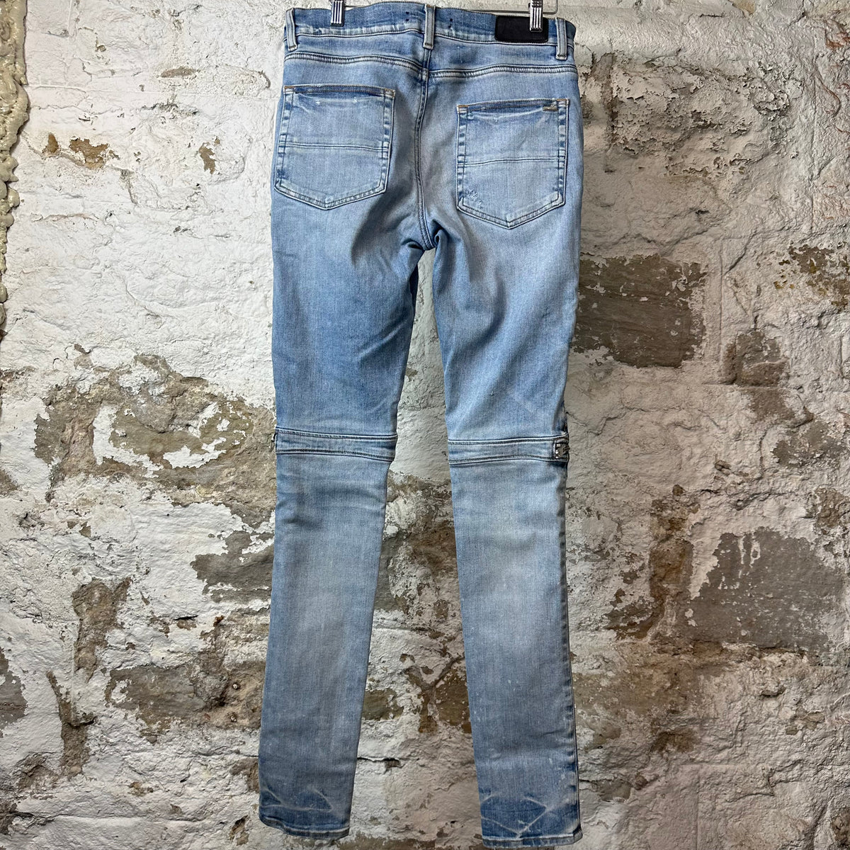 Amiri MX2 Brown Paisley Blue Denim Jeans Sz 32