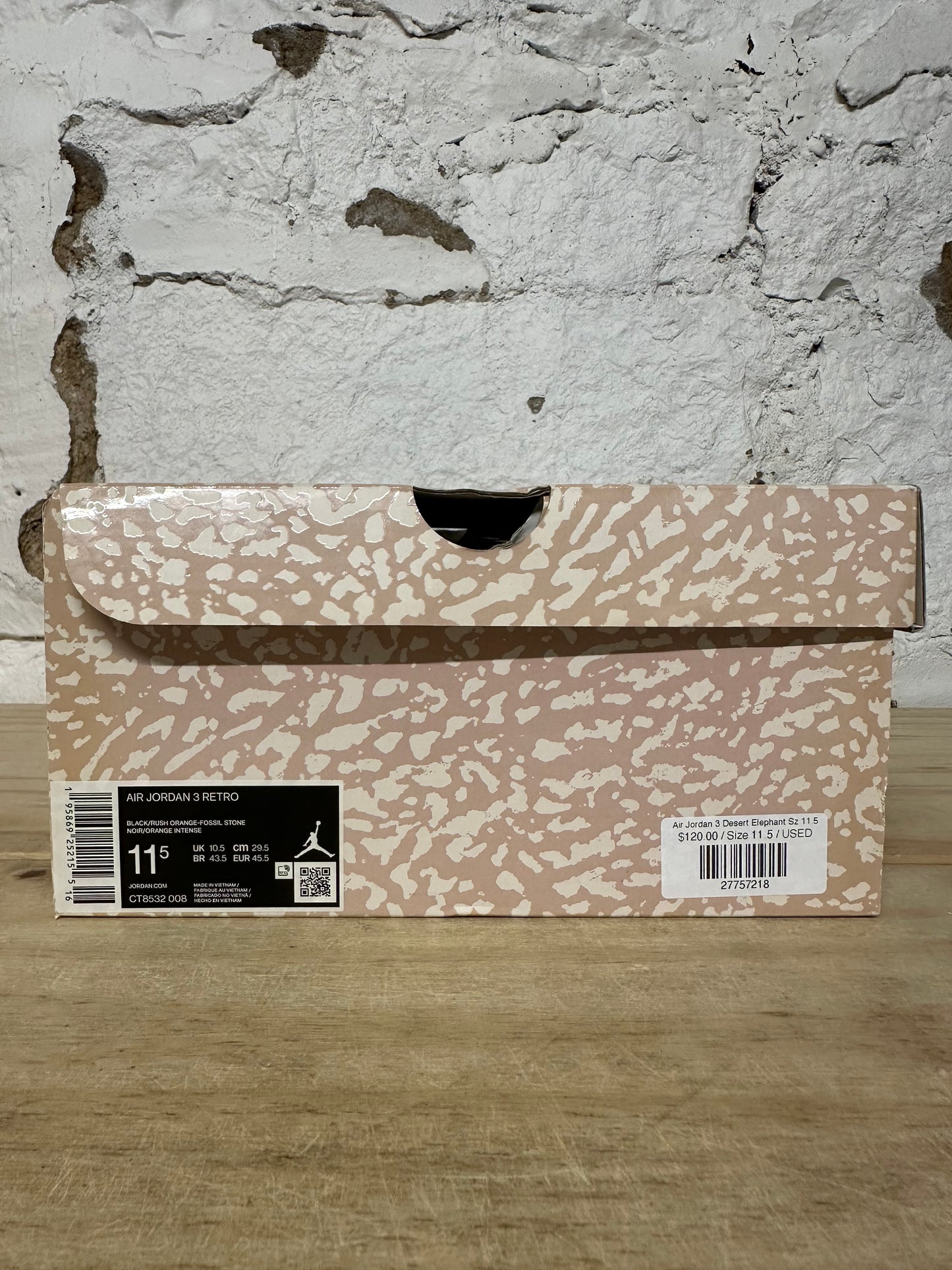 Air Jordan 3 Desert Elephant Sz 11.5