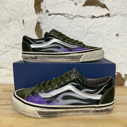 Vans LX Old Skool Archive Flame Green Sz 8.5