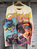 Godspeed Skull Car T-shirt Cream Sz L