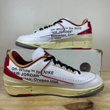 Air Jordan 2 Retro Low SP Off-White White Red Sz 10