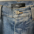 Amiri Green Camo Bones Blue Denim Jeans Sz 31