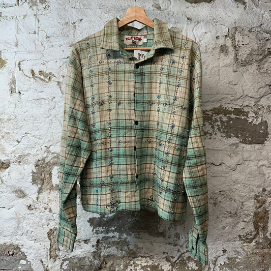 Vale Little Gems Green Plaid Flannel