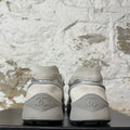 Chanel Silver CC Laminated Suede Trainer Sneaker Sz 6 (38.5)