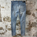 Amiri MX1 Plaid Flannel Blue Denim Jeans Sz 32