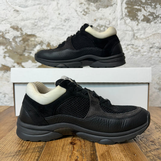 Chanel Cream CC Black Trainer Sneaker Sz 5 (37) No Box