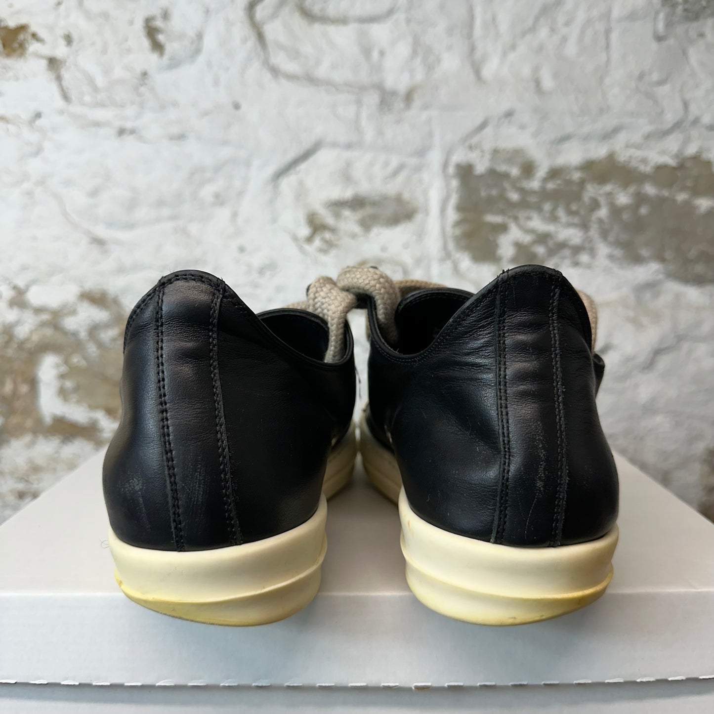 Rick Owens Jumbo Lace Black Milk Sneaker Sz 8.5 (41.5)