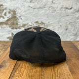 Burberry Plaid Black Sqaures Hat Sz M