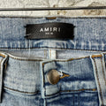 Amiri Playboy Logos Blue Denim Jeans Sz 28