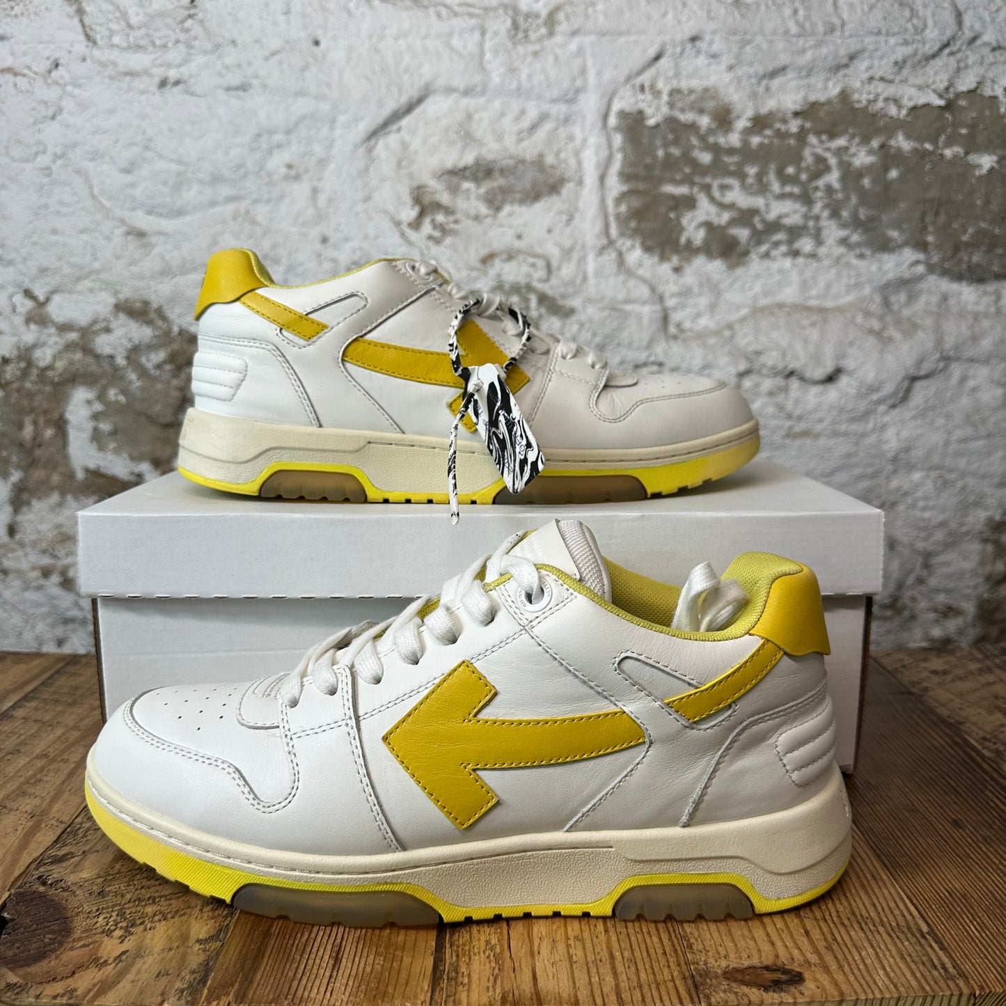 Off-White Out Of Office Yellow White Sneaker Sz 10 (43)