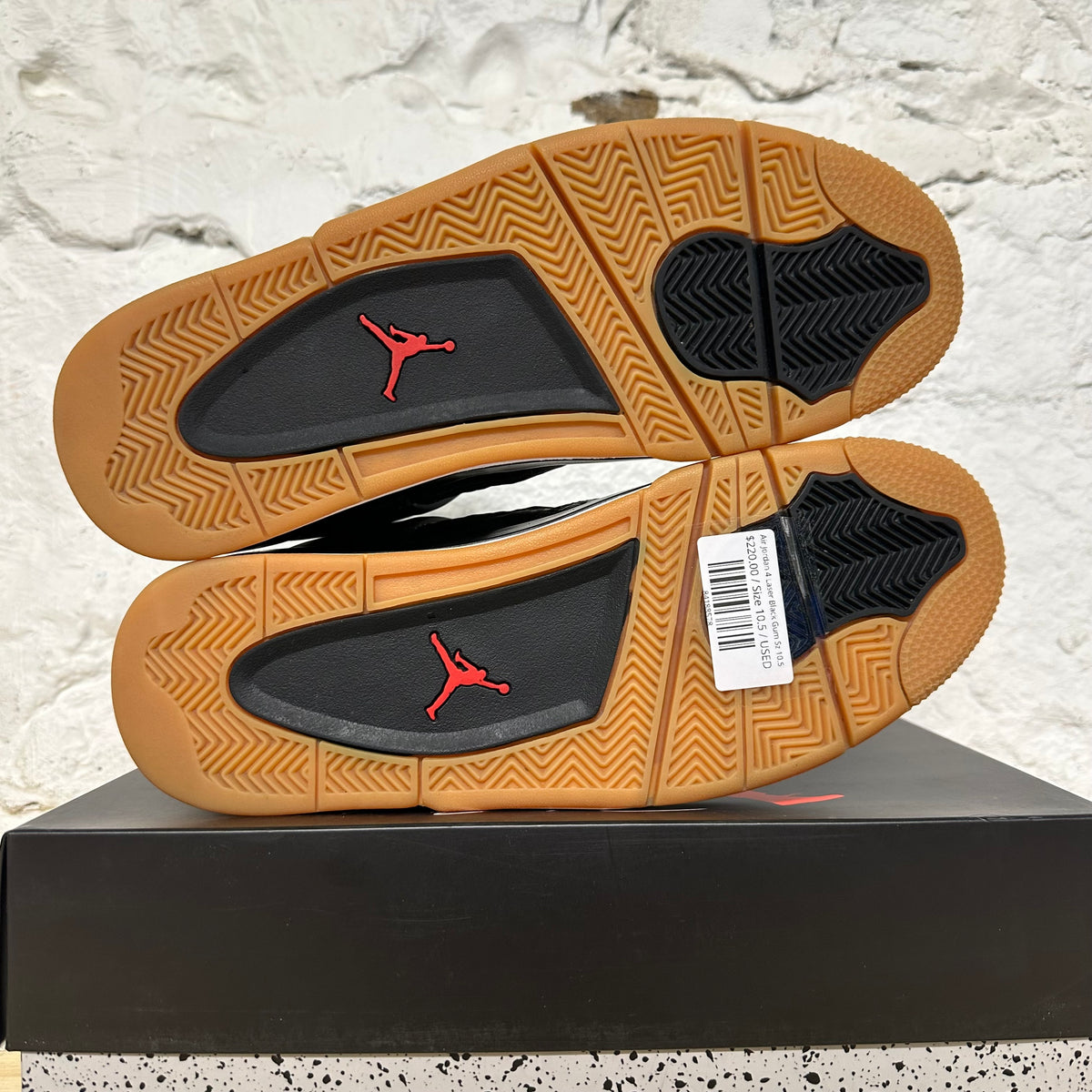 Air Jordan 4 Laser Black Gum Sz 10.5