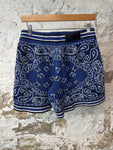 Amiri White Blue Paisley Shorts Sz S