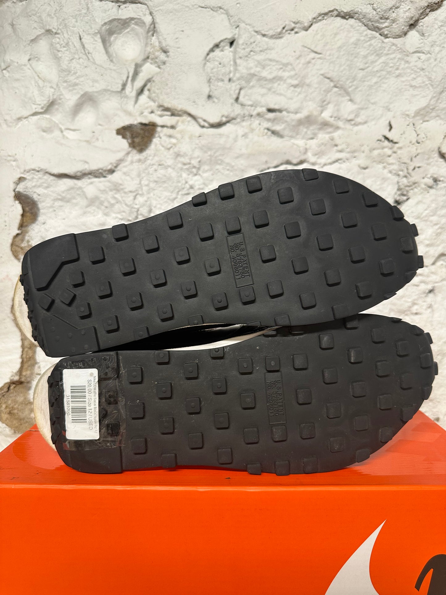 Nike LD Waffle Sacai Black Nylon Sz 12