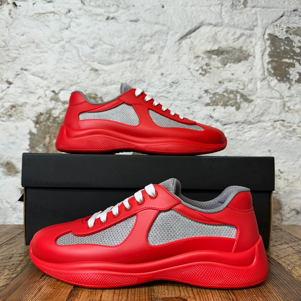 Prada Americas Cup Rosso Rubber Sneaker Sz 7 (40) DS