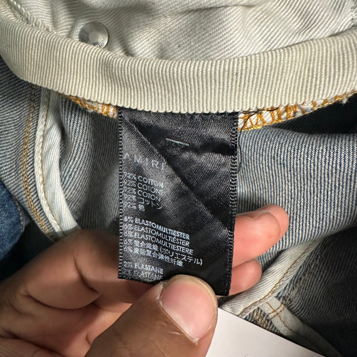 Amiri MX1 Pink Tie Dye Thrasher Blue Denim Jeans Sz 32
