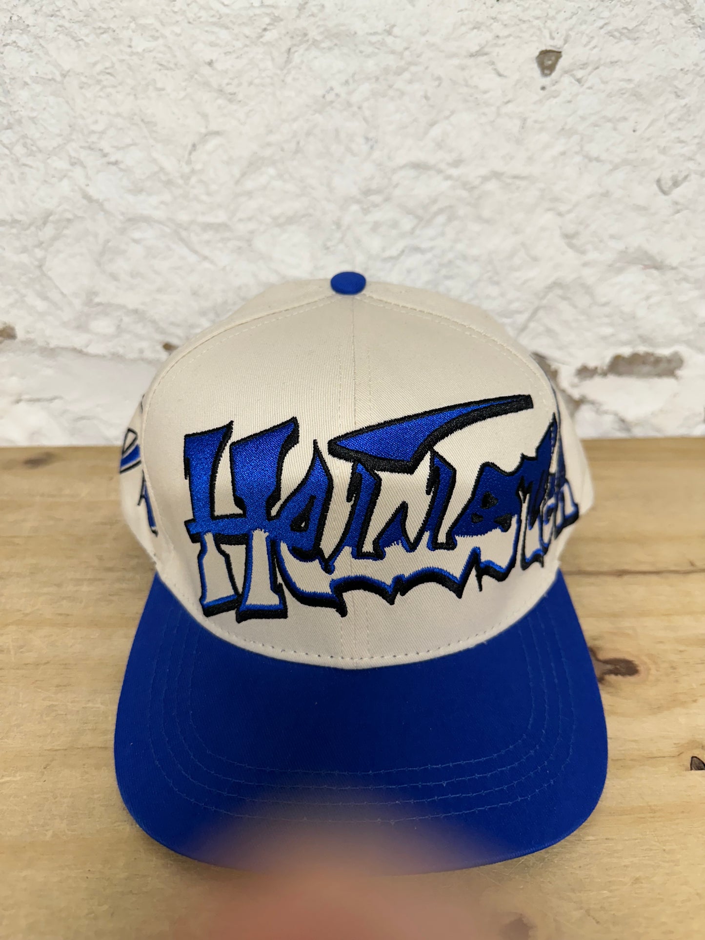 Hellstar Records Cream Blue Snapback Hat DS