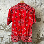 Supreme Red Paisley Button Up Sz M