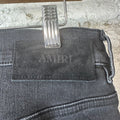 Amiri Horse Logo Distressed Black Denim Jeans Sz 33