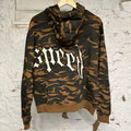 Godspeed OG Logo Brown Camo Zip Up Hoodie Sz S