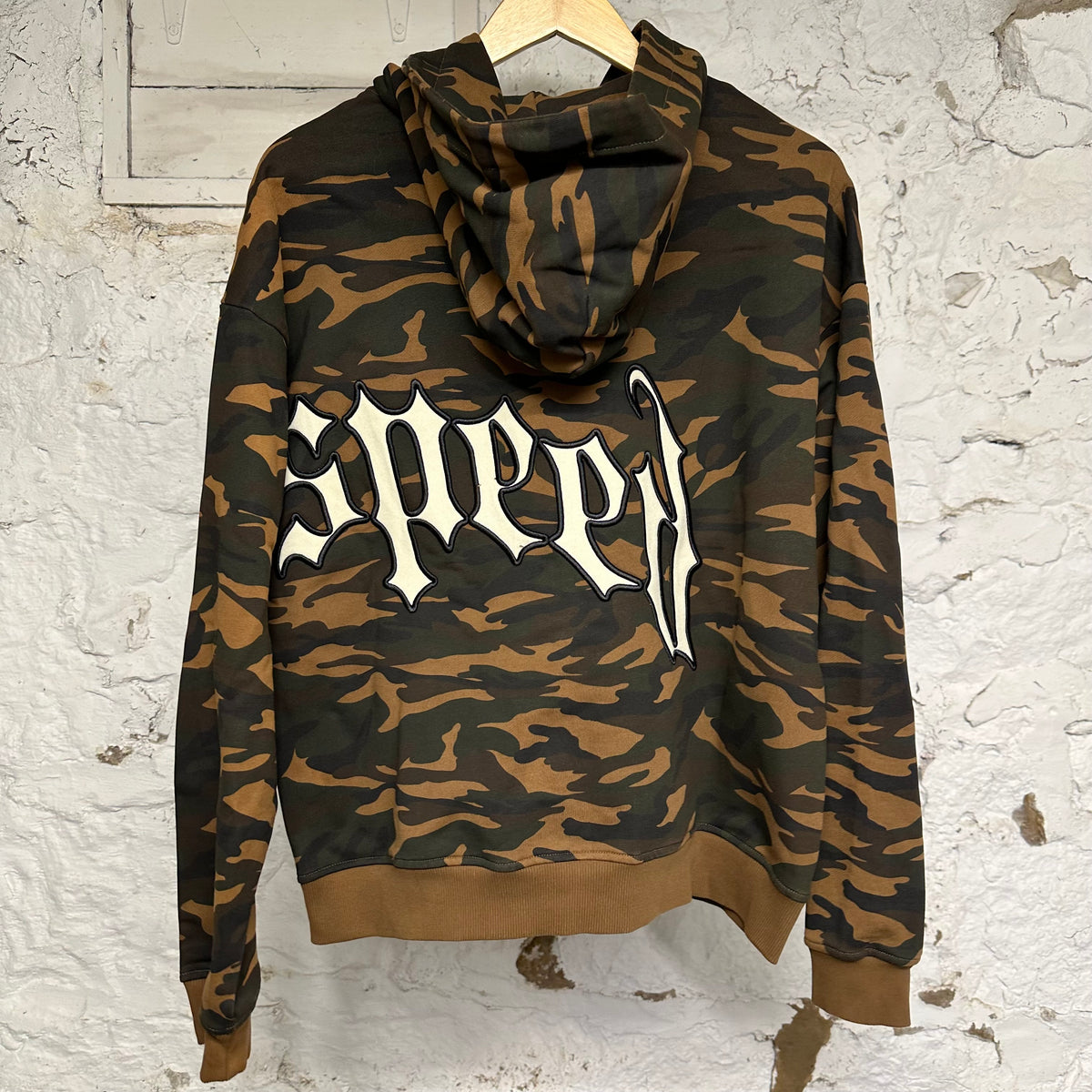 Godspeed OG Logo Brown Camo Zip Up Hoodie Sz S